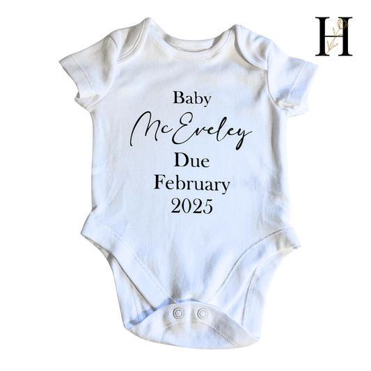 Personalised New Baby Vest