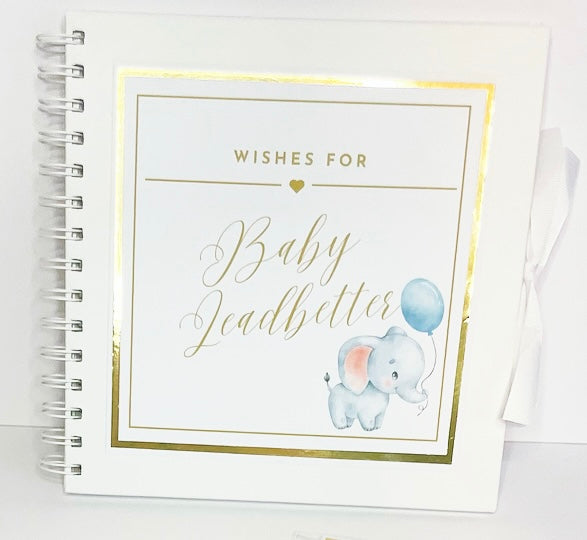 Elephant Style Baby Shower Memory Book