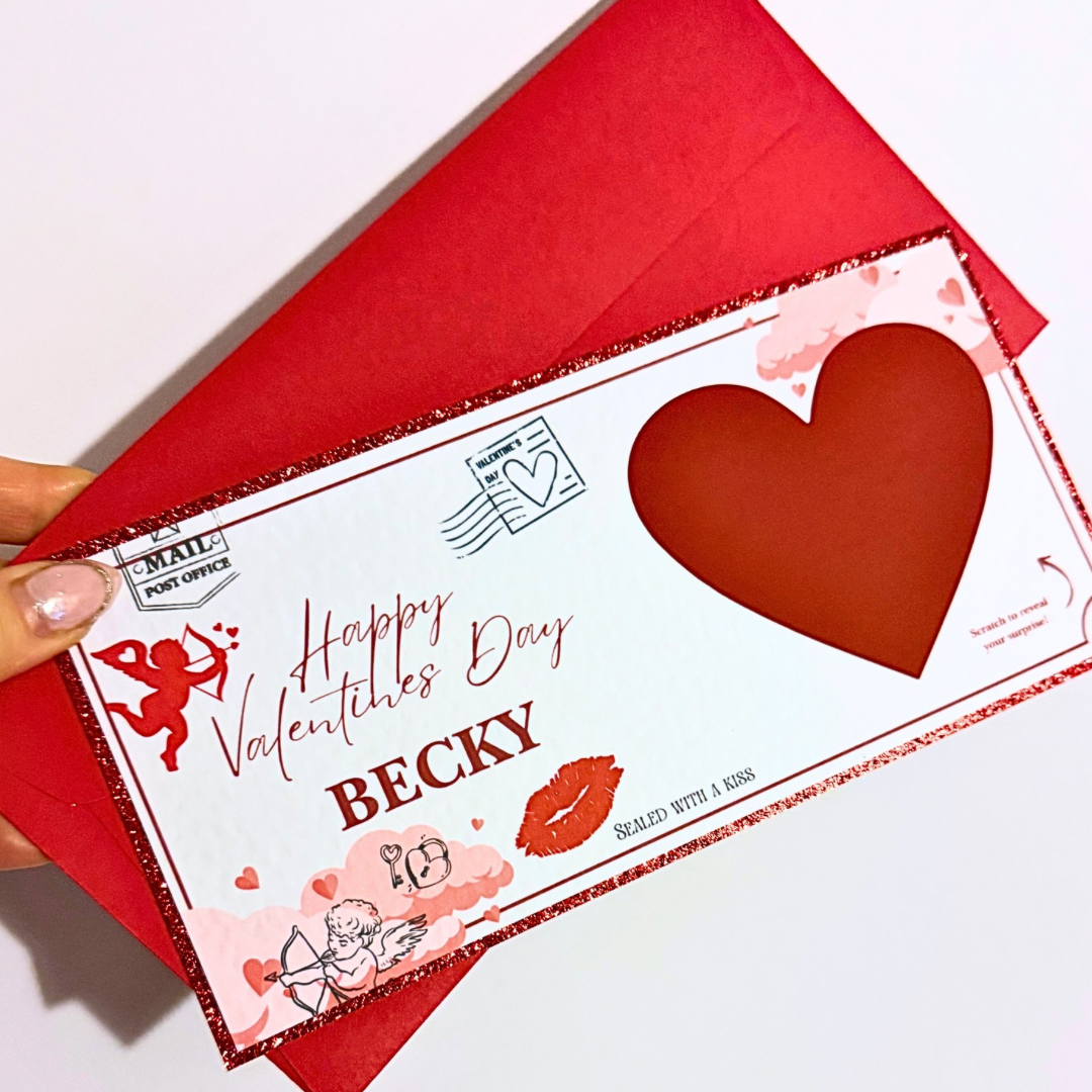 Valentines Scratch Reveal Cards